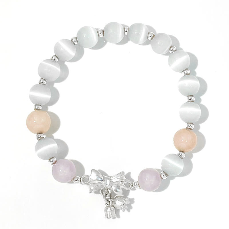 8 mm Katzenauge &amp; Lavendel-Amethyst-Armband