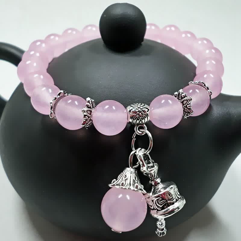 8 mm Chalcedon-Energiearmband für spirituelles Gleichgewicht