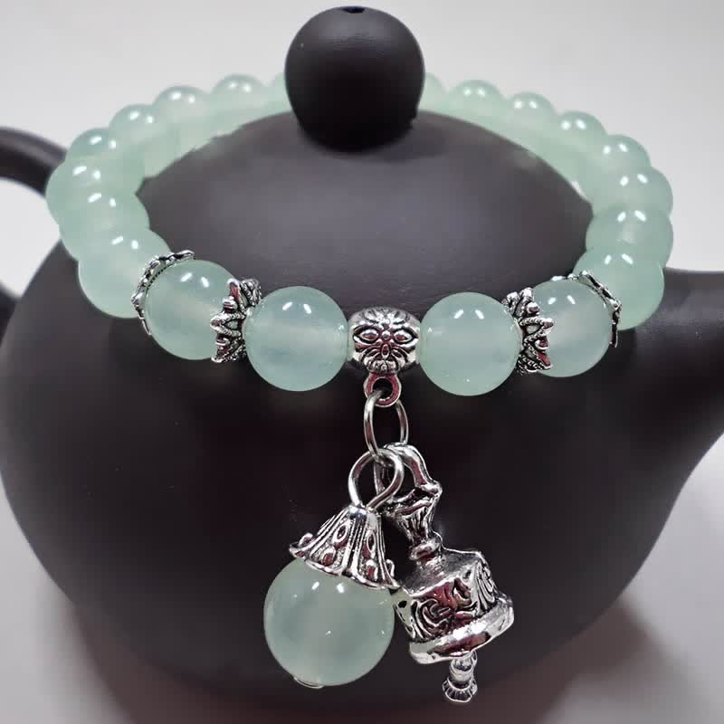 8 mm Chalcedon-Energiearmband für spirituelles Gleichgewicht
