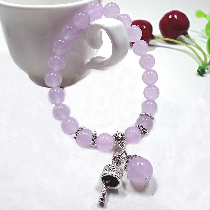 8 mm Chalcedon-Energiearmband für spirituelles Gleichgewicht