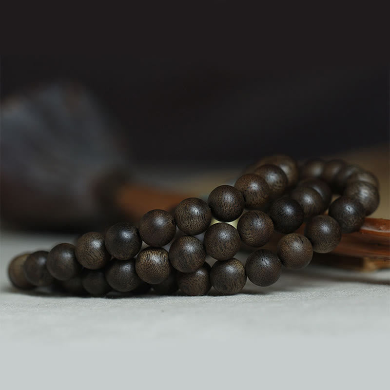 8 mm großes Balance-Armband mit chinesischem Tierkreiszeichen, Adlerholz und Jade
