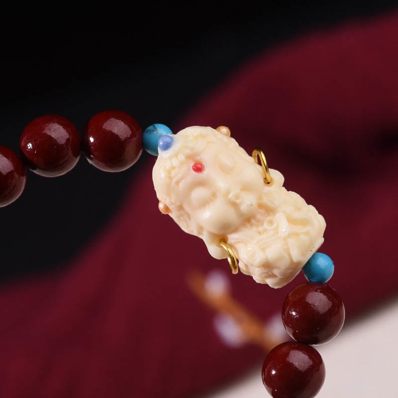 8mm Zinnober Bodhisattva Tara Ruhe Armband Mala