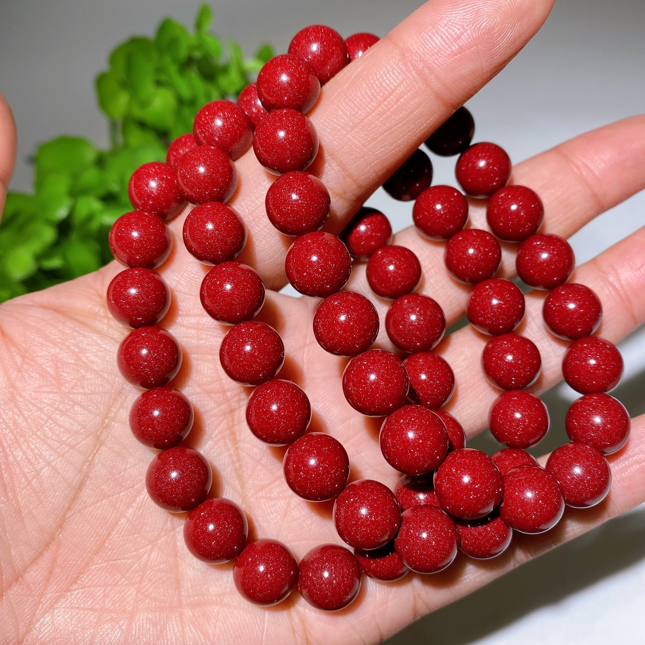 8mm Cinnabar Healing Bracelet for Energy & Protection
