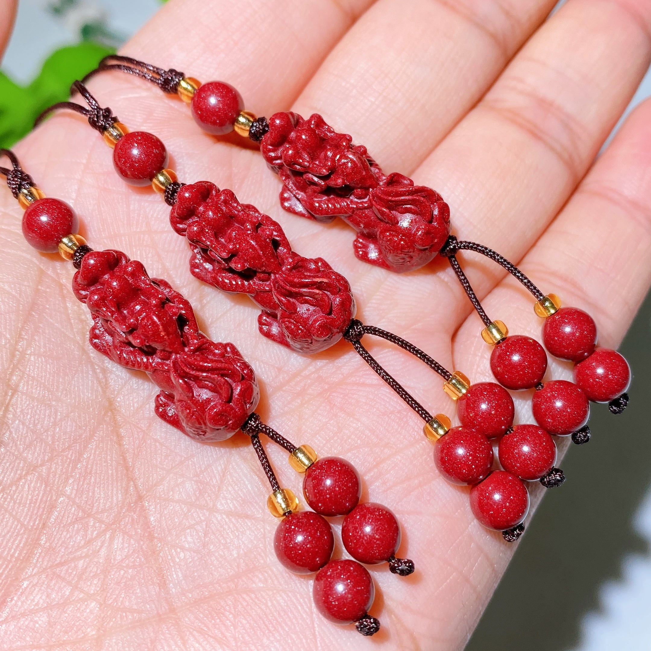 8mm Cinnabar Healing Bracelet for Energy & Protection