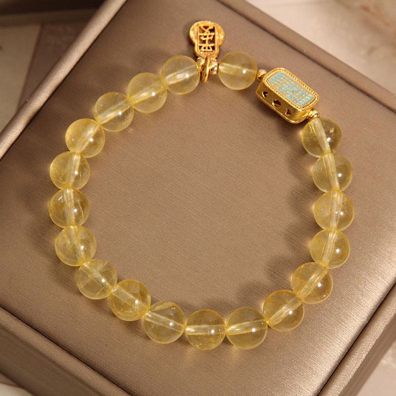 8 mm Citrin-Armband der Großzügigkeit für spirituelles Wachstum