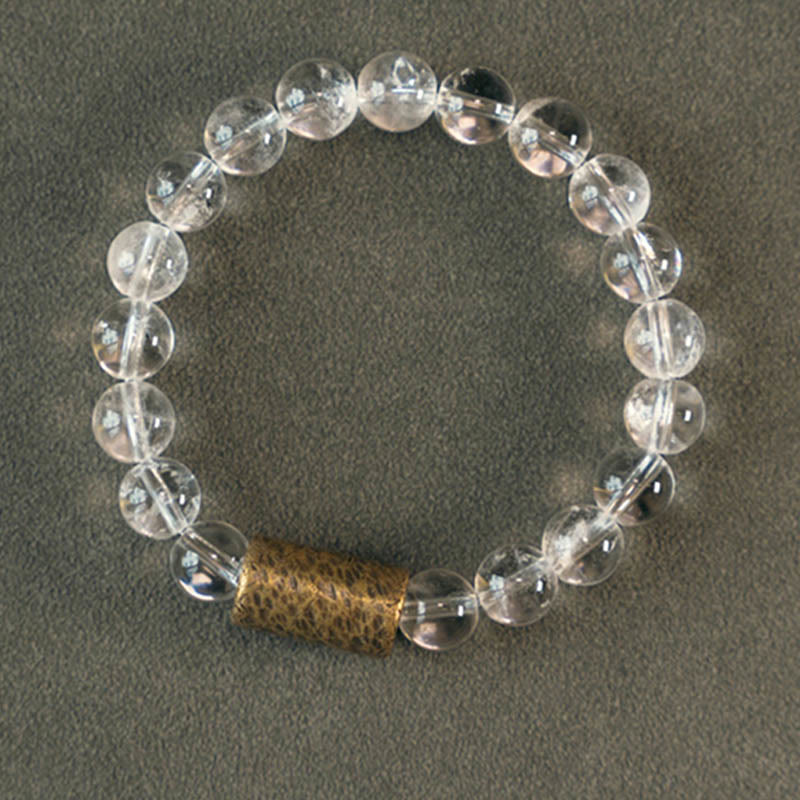 8 mm Schutzarmband aus klarem Quarz für geistige Klarheit