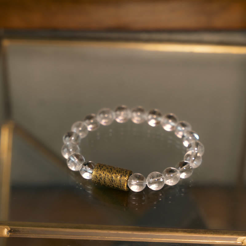8 mm Schutzarmband aus klarem Quarz für geistige Klarheit