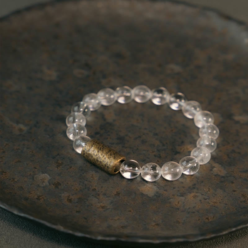 8 mm Schutzarmband aus klarem Quarz für geistige Klarheit