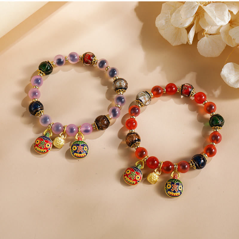 8 mm buntes Candy-Achat-Stärkearmband