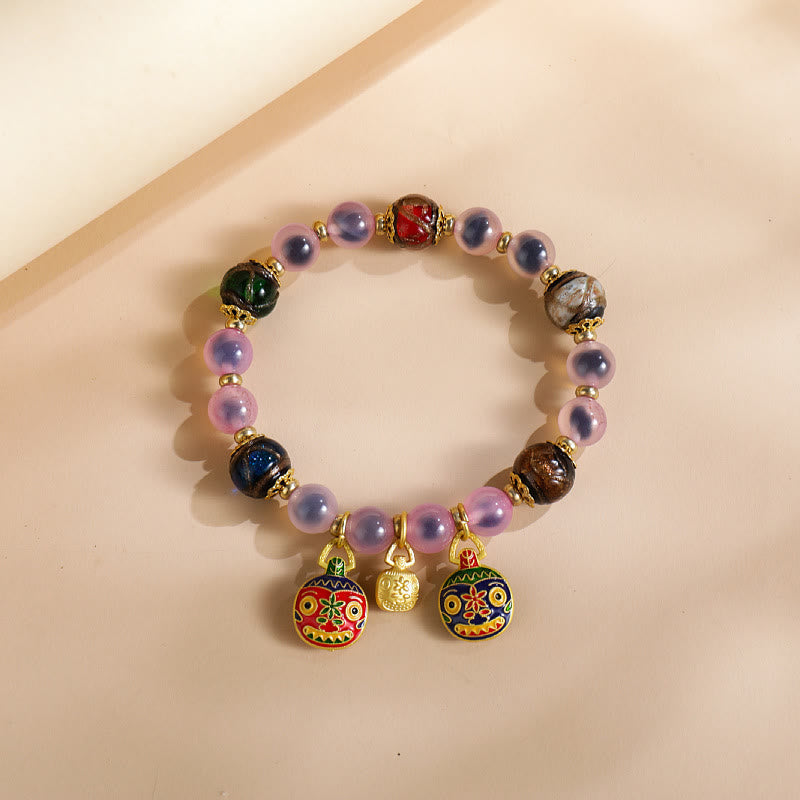 8 mm buntes Candy-Achat-Stärkearmband