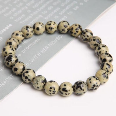 8 mm Dalmatiner-Kristallarmband für Heilung und Schutz