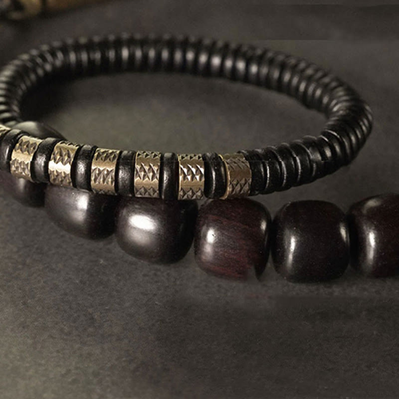 8 mm Ebenholz Kupfer Vintage Balance Armband
