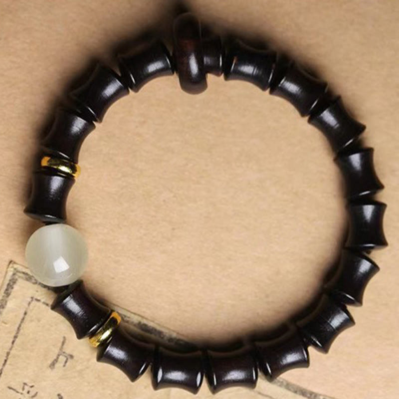 8 mm Ebenholz-Friedensarmband für Meditation und Balance