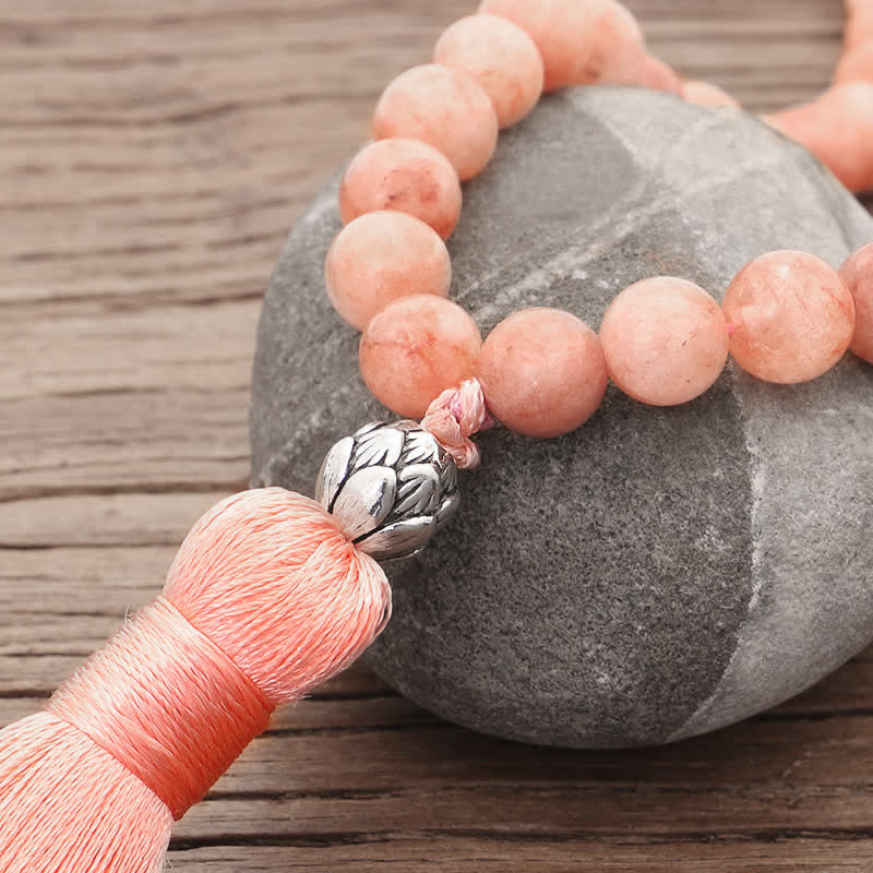 8 mm Fluorit Schwarz Glitzer Schutz Mala Armband