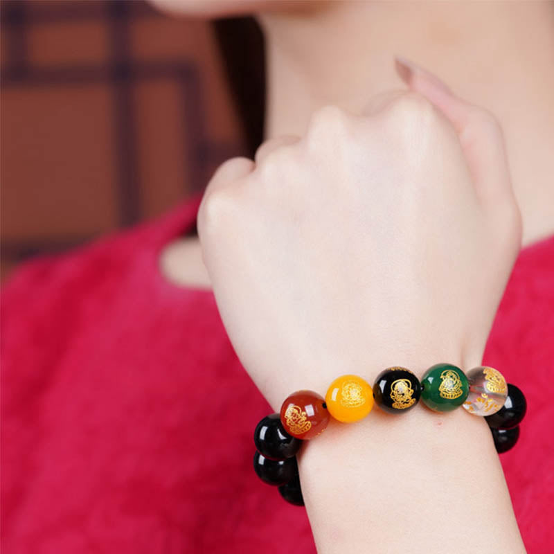 8 mm Goldglanz-Obsidian-Reichtumsarmband zum Schutz