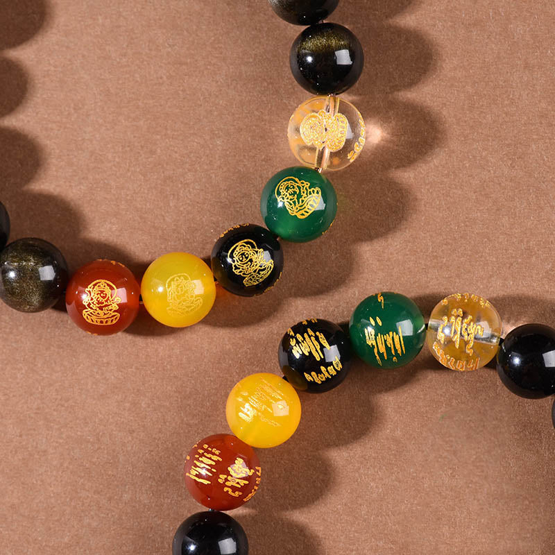 8 mm Goldglanz-Obsidian-Reichtumsarmband zum Schutz