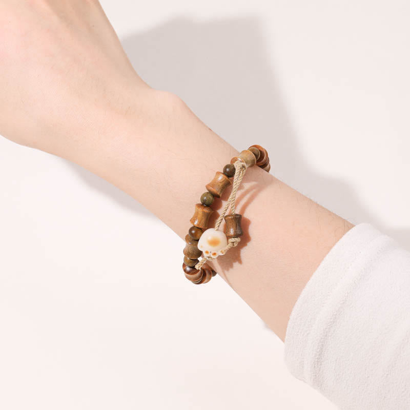 8 mm grünes Sandelholz-Bodhi-Samen-Peace-Spirituelles Armband