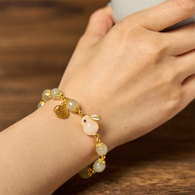 8 mm Hetian Jade Fu Charakter Fülle Armband