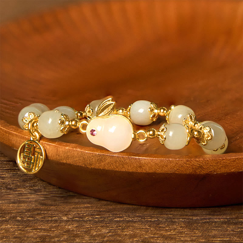 8 mm Hetian Jade Fu Charakter Fülle Armband