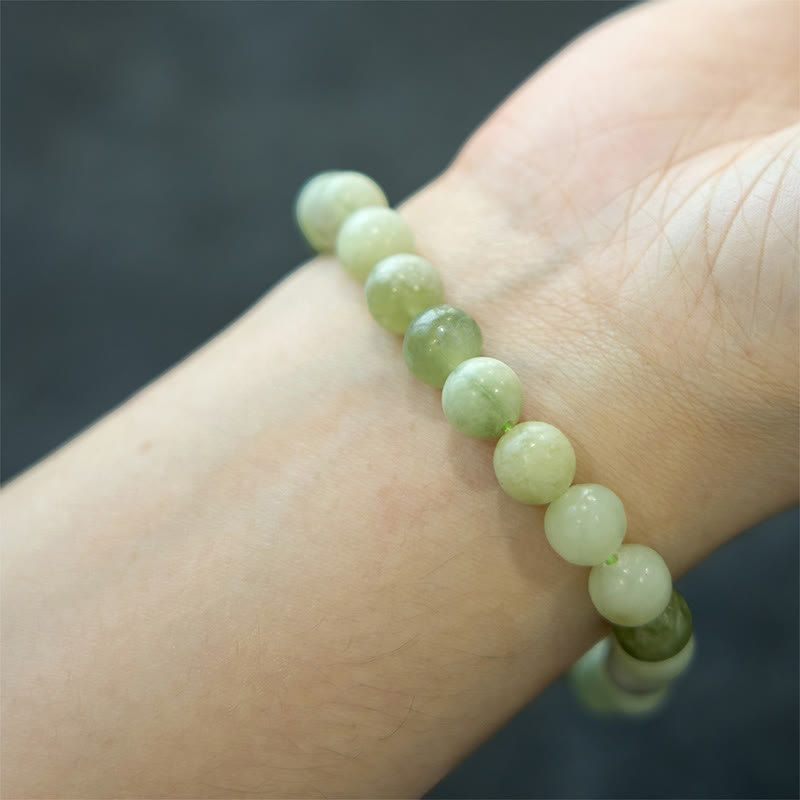 8 mm Jade-Überflussarmband für Wohlstand und Glück