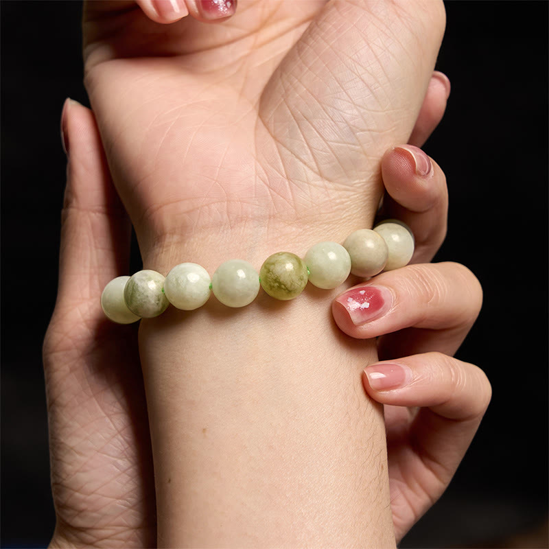 8 mm Jade-Überflussarmband für Wohlstand und Glück