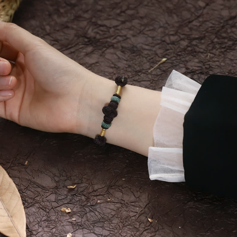 8mm Jade Glücksknoten Rote Schnur Armband