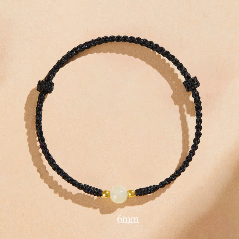 8 mm Jade Glücksperlen-Wohlstandsarmband