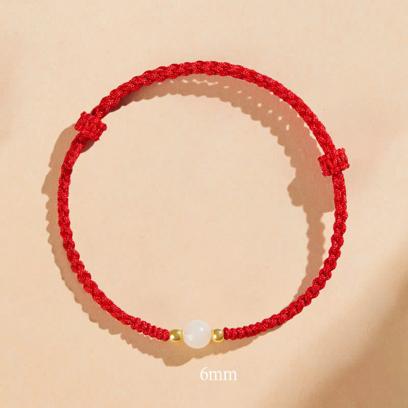 8 mm Jade Glücksperlen-Wohlstandsarmband