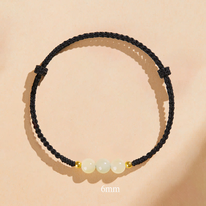 8 mm Jade Glücksperlen-Wohlstandsarmband