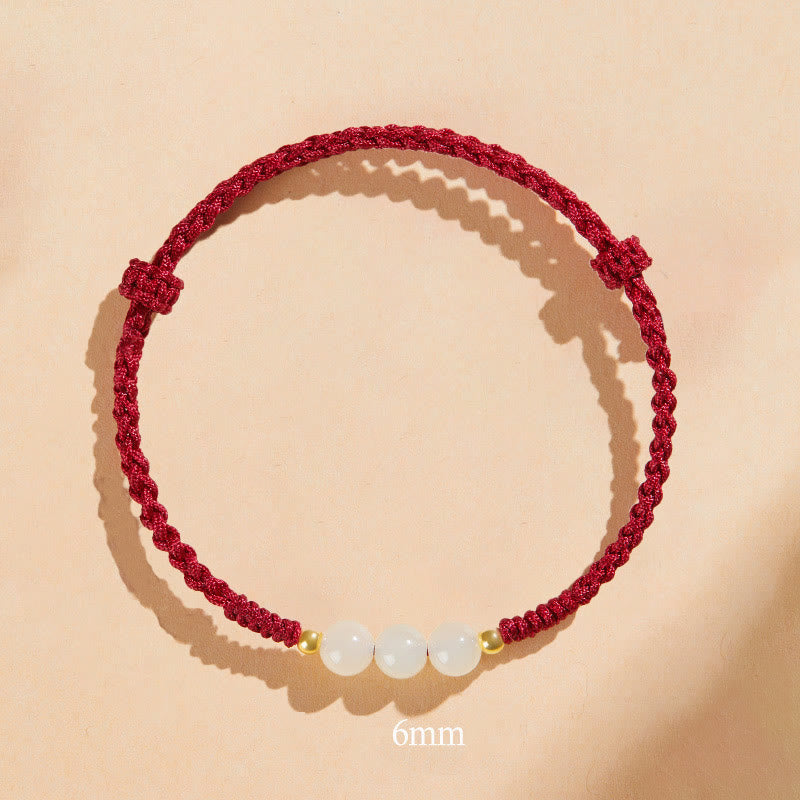 8 mm Jade Glücksperlen-Wohlstandsarmband