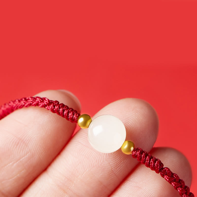 8 mm Jade Glücksperlen-Wohlstandsarmband