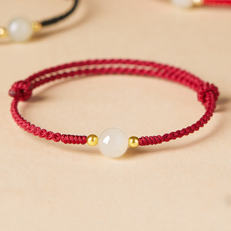 8 mm Jade Glücksperlen-Wohlstandsarmband