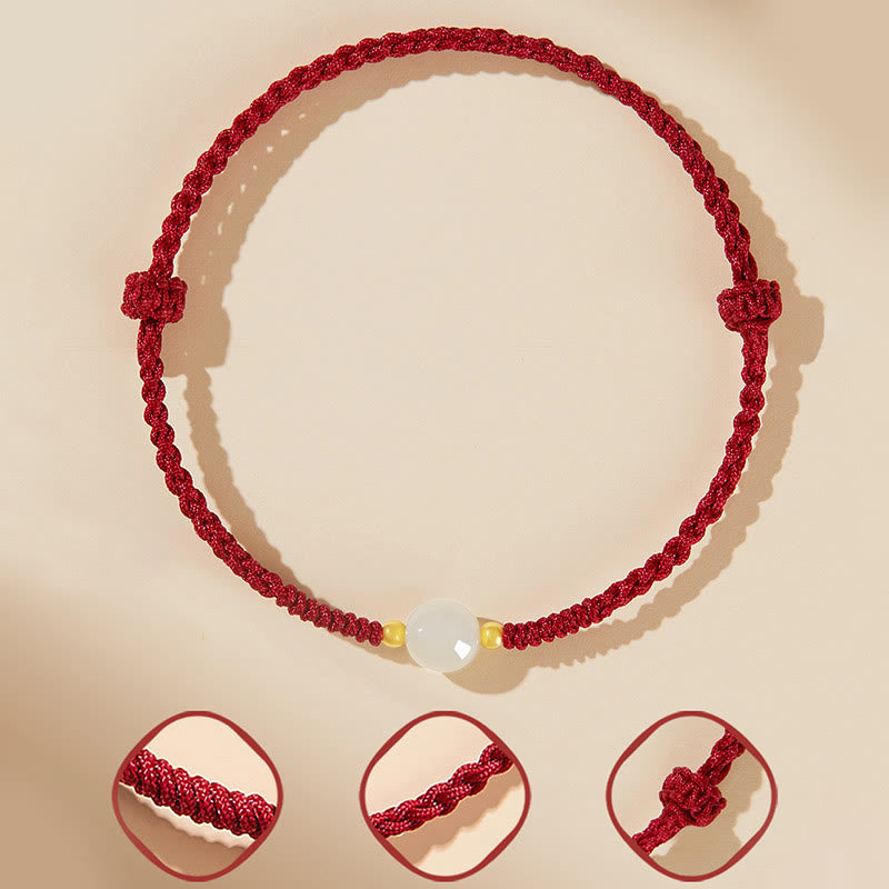 8 mm Jade Glücksperlen-Wohlstandsarmband