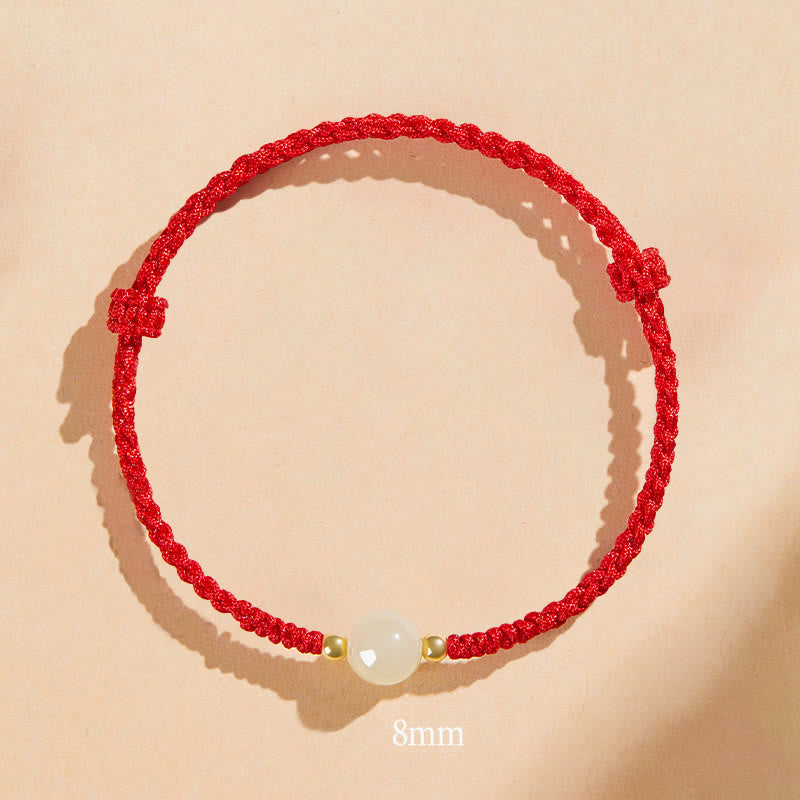 8 mm Jade Glücksperlen-Wohlstandsarmband