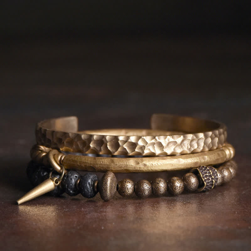 8 mm Lavastein-Kupfer-Armband für spirituelle Balance