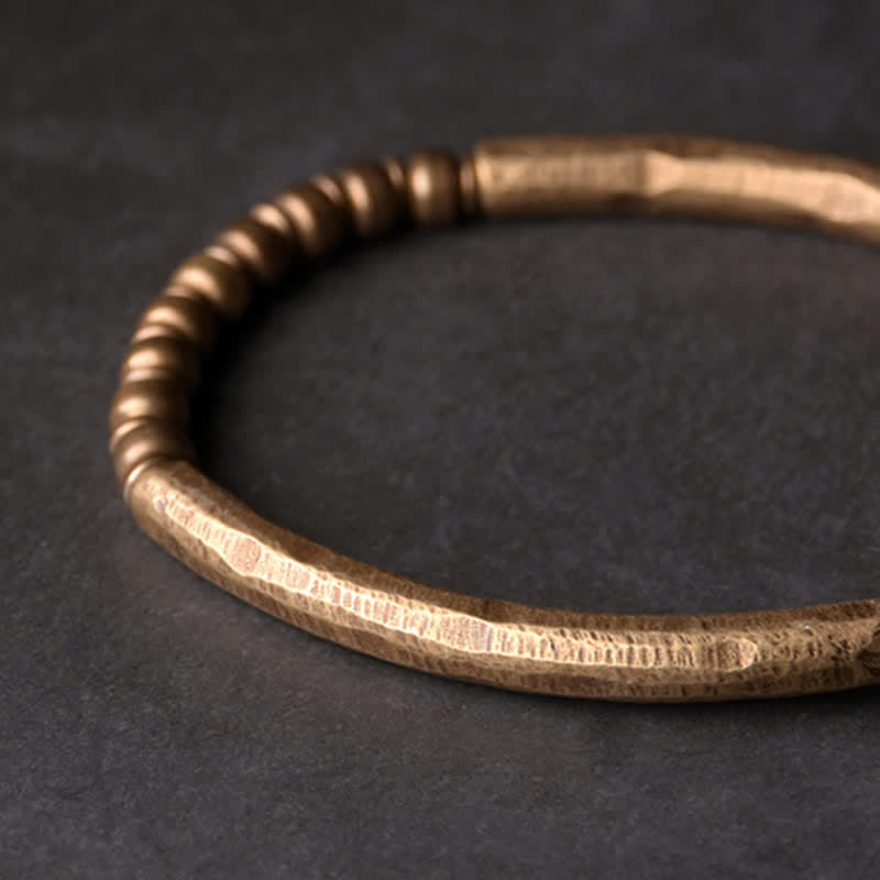 8 mm Lavastein-Kupfer-Armband für spirituelle Balance