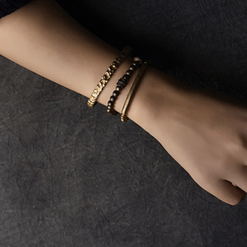 8 mm Lavastein-Kupfer-Armband für spirituelle Balance