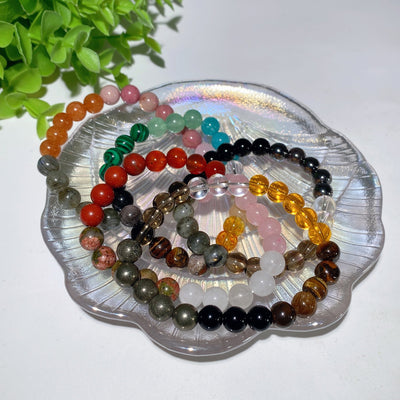 8 mm großes Heilarmband aus gemischten Kristallen für spirituelles Gleichgewicht
