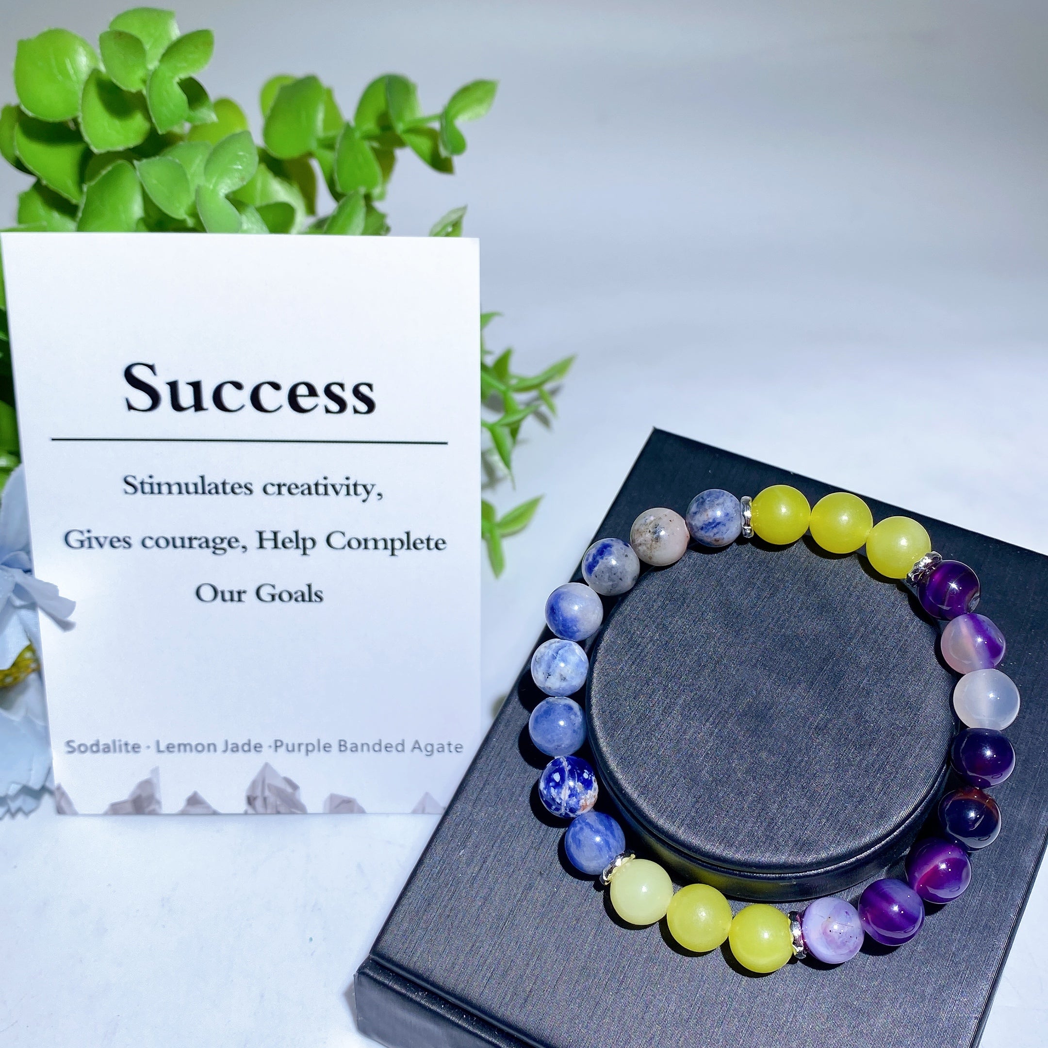 8mm Mixed Crystal Healing Energy Bracelet for Protection
