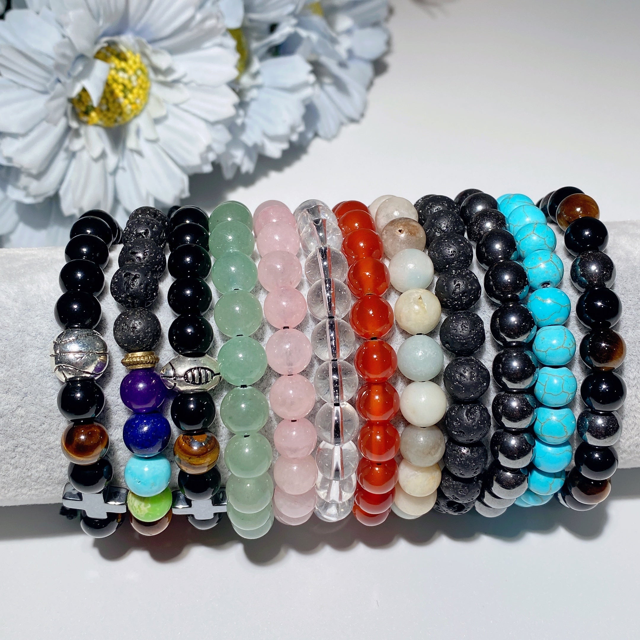 8mm Mixed Crystal Spiritual Bracelet for Healing and Protection