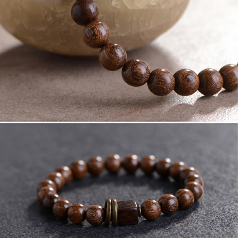 8 mm Phoebe Zhennan Holz spirituelles Armband zum Schutz