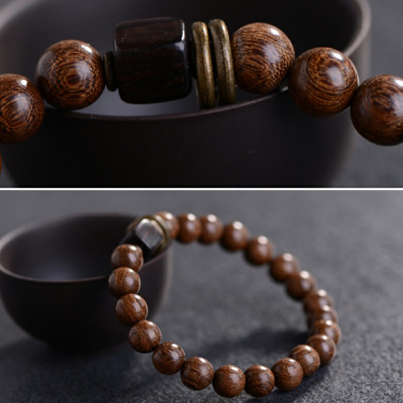 8 mm Phoebe Zhennan Holz spirituelles Armband zum Schutz