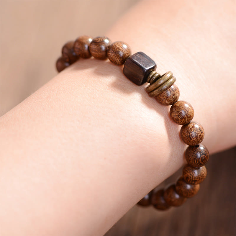 8 mm Phoebe Zhennan Holz spirituelles Armband zum Schutz