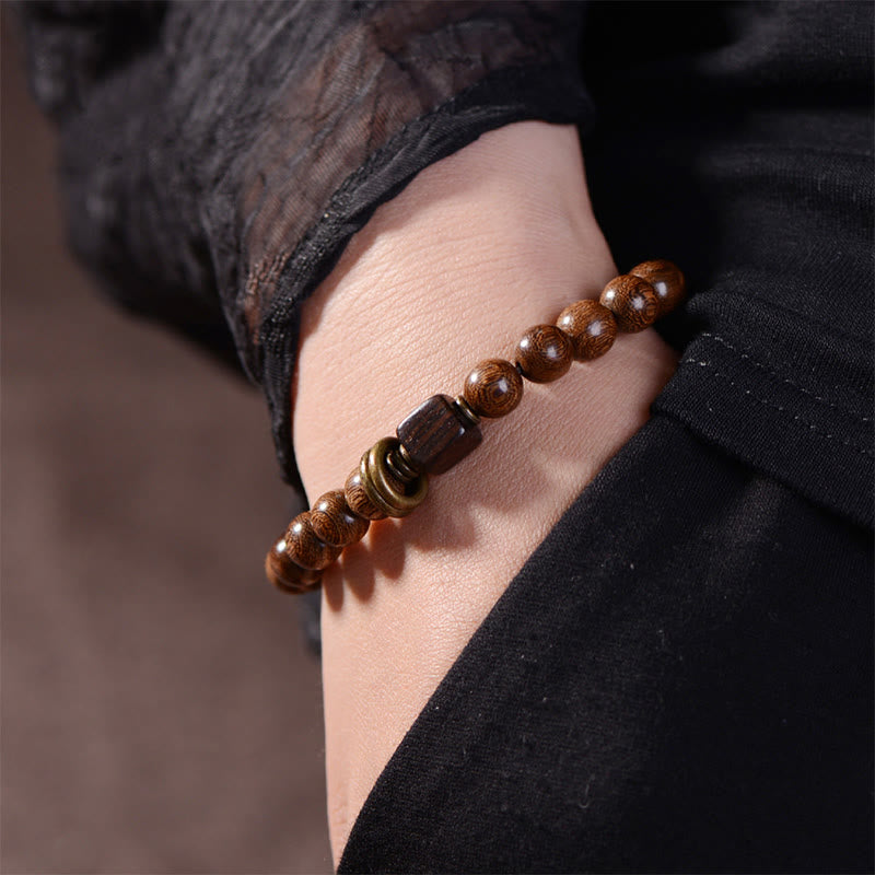 8 mm Phoebe Zhennan Holz spirituelles Armband zum Schutz