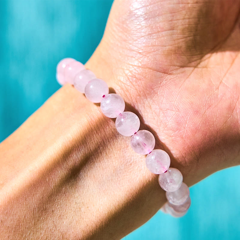 8 mm rosafarbenes Pixiu-Wärmearmband mit Farbwechselkristallen