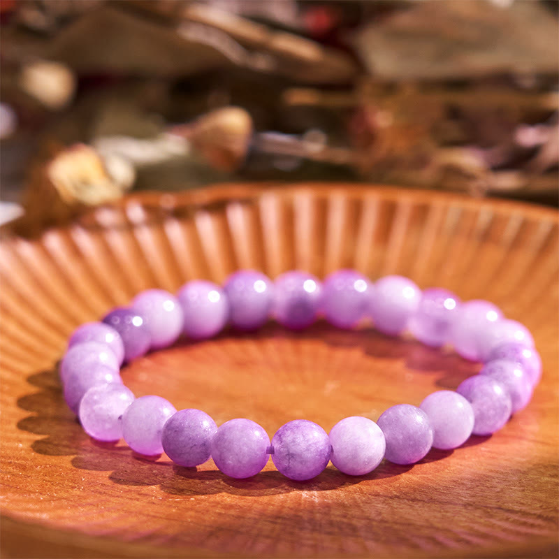 8 mm spirituelles Armband aus violettem Glimmerstein für positive Energie