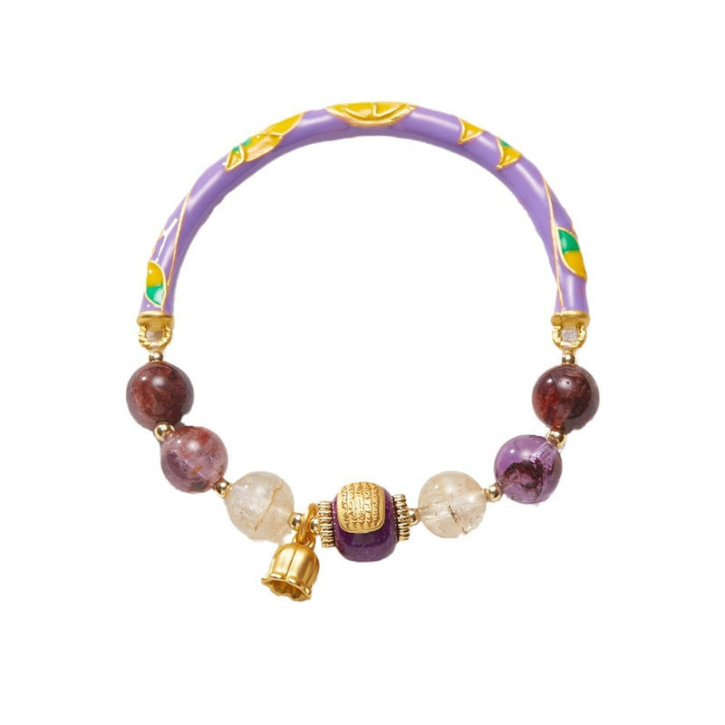 8 mm lila Phantom-Jade-Amethyst-Armband für Weisheit