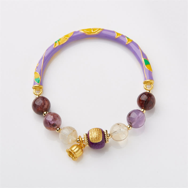 8 mm lila Phantom-Jade-Amethyst-Armband für Weisheit