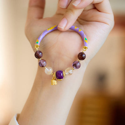 8 mm lila Phantom-Jade-Amethyst-Armband für Weisheit