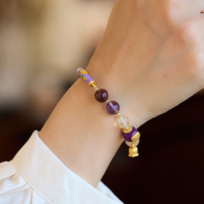8 mm lila Phantom-Jade-Amethyst-Armband für Weisheit